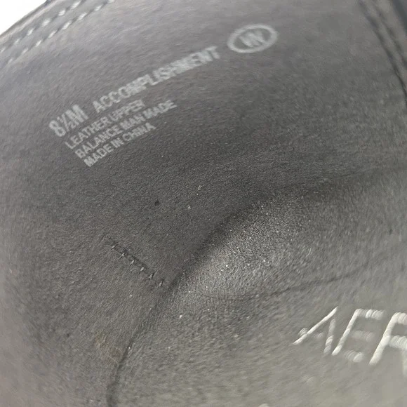 Aerosoles Accomplishment Black Leather Snakeskin Embossed Oxford Shoes 8.5M - Picture 5 of 6